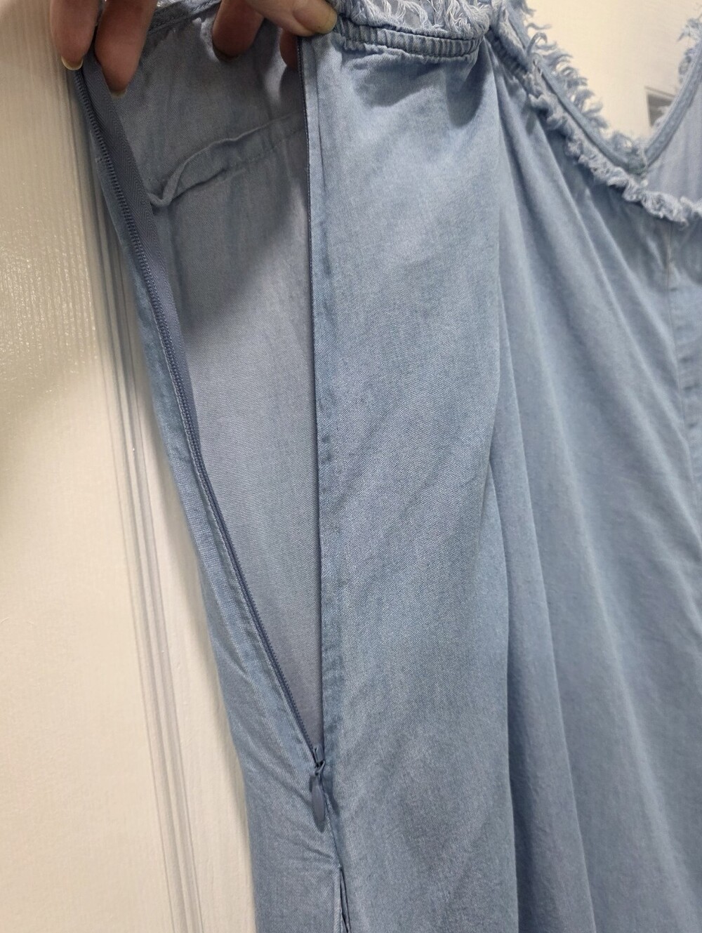 CATO Plus Size Chambray Genie Jumpsuit 26/28W 4X - Picture 14 of 15